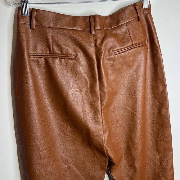 NWT JLUXLABEL camel brown faux leather trousers - Picture 6 of 8